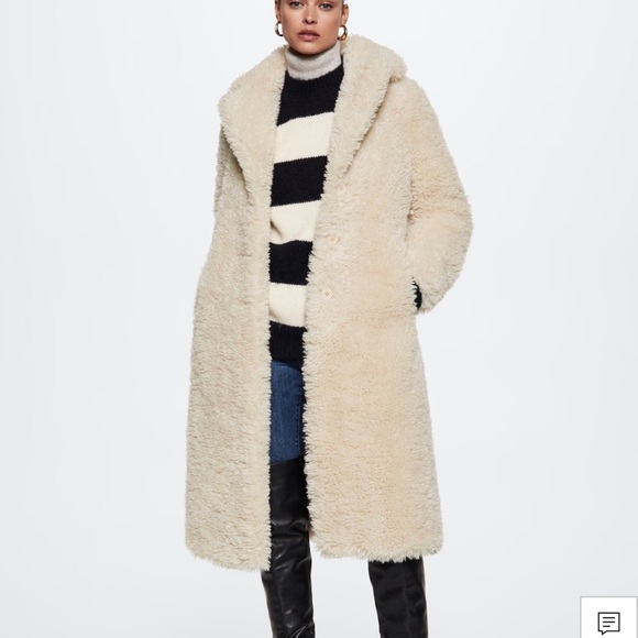 Mango Cream Teddy Jacket - Picture 1 of 6